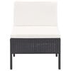 vidaXL Garden Lounge Set Black, Cream White