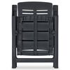vidaXL Reclining Chair Set of 4 Anthracite Plastic Standard Foldable