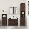vidaXL Bathroom Furniture Set Brown oak Engineered wood, metal, glass