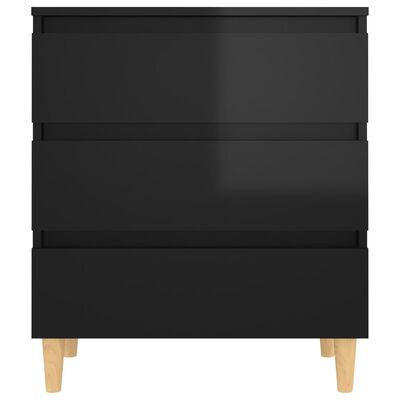 vidaXL Sideboard High Gloss Black 23.6"x13.8"x27.2" Chipboard
