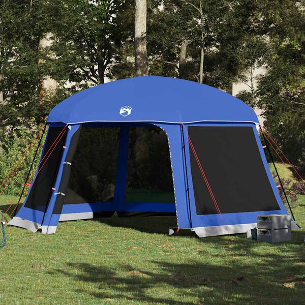 vidaXL Pool Tent with Removable Fly & Mesh Walls Azure Blue 201.6x180.3"