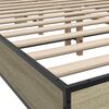 vidaXL Bed Frame Sonoma oak Engineered wood, metal Full Durable