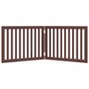 vidaXL Dog Gate Set of 2 Brown Poplar wood Medium Foldable Dog Gate