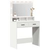 vidaXL Dressing Table White 79 x 41 x 135 cm Engineered Wood