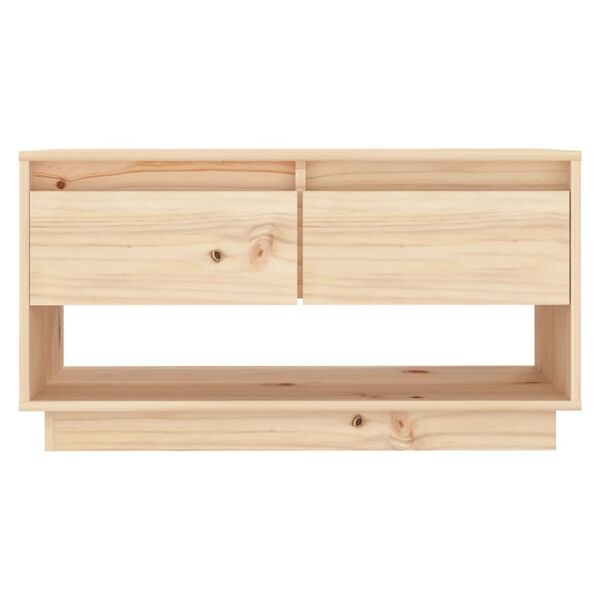 vidaXL TV Stand Pine Solid pine wood 29.1x13.4x15.7 in TV Stand