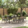 vidaXL Garden Dining Set 7 pcs Gray poly rattan