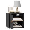 vidaXL Wall Cabinet Set of 2 Black Solid pine wood, engineered wood
