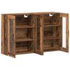 vidaXL Wall Mounted Cabinets 2 pcs Old wood 27.36 x 13.39 x 35.43 in