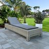 vidaXL Sun Lounger Grey rattan PE rattan, powder-coated steel