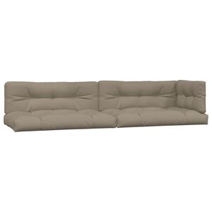 vidaXL Pallet Cushion Set of 5 Taupe 100% polyester
