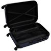 vidaXL Three Piece Hardcase Trolley Set Blue 17.9"/21.7"/26"