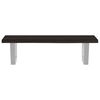 vidaXL Basin Shelf Dark Brown, White Solid Oak Wood, Steel Compact