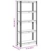 vidaXL 5-Layer Storage Shelf Silver Steel&Engineered Wood