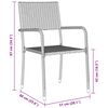 vidaXL Garden Dining Set with Cushion 7 pcs Grey Poly Rattan
