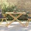 vidaXL Garden Table Natural Bamboo 43.3 in x 21.7 in x 29.5 in Foldable