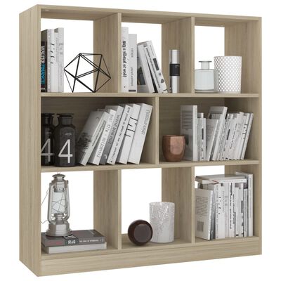 vidaXL Book Cabinet Sonoma Oak 38.4"x11.6"x39.4" Engineered Wood