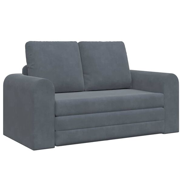 vidaXL Sofa Bed Dark Grey 58.27 x 27.95 x 32.68 in Velvet