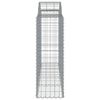 vidaXL Gabion Basket Set of 20 Silver Galvanized Iron