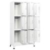 vidaXL Locker Cabinet Gray Steel 35.4x17.7x70.9 in Locker Cabinet