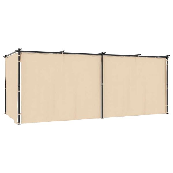 vidaXL Gazebo with Curtains 9.8'x19.7' Cream Steel