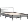 vidaXL Bed Frame Gray Sonoma Engineered wood, metal, plywood Small Double