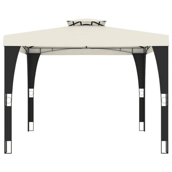 vidaXL Gazebo Cream and Anthracite Powder-coated steel and polyester Large