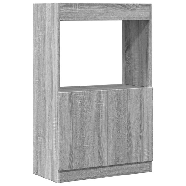 vidaXL Highboard Grey Sonoma Engineered Wood Medium Highboard