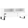 vidaXL TV Cabinet High gloss white Engineered wood, iron Medium