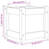vidaXL Garden Planter White Solid pine wood 12.2 in Decorative Inlays