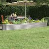 vidaXL Garden Raised Bed Silver Powder-coated steel Large Durable