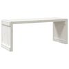 vidaXL Garden Bench White Solid pine wood Large Extendable