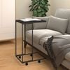 vidaXL Side Table Black Engineered wood, iron Small Portable