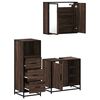 vidaXL Bathroom Furniture Set Brown Oak Engineered Wood Medium
