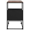 vidaXL Side Table Black and Brown Engineered wood and iron Standard