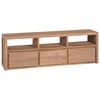 vidaXL TV Cabinet Natural Solid teak wood Medium TV Cabinet