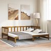 vidaXL Day Bed Honey brown Solid pine wood Double Expandable Day Bed
