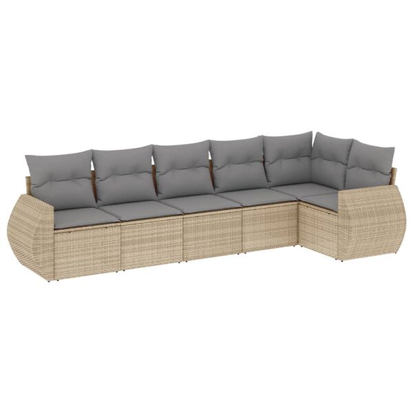 vidaXL Garden Sofa Set Beige, Light Grey