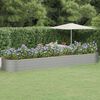 vidaXL Garden Raised Bed Silver Powder-coated steel Large