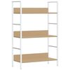 vidaXL Shelf Cabinet Oak and White Engineered wood Medium Storage