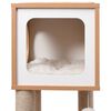 vidaXL Cat Tree Brown, White Wood, MDF, Jute, Sisal, Faux Fur