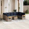 vidaXL 10 Piece Patio Sofa Set with Cushions Grey Poly Rattan (US only)