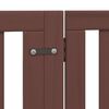 vidaXL Dog Gate Set of 4 Brown Poplar Wood Large Foldable Dog Gate