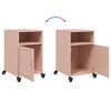 vidaXL Bedside Cabinet Set of 2 Pink Cold-rolled steel Small