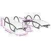 vidaXL Sun Lounger Set of 2 Black PE rattan UV-resistant materials
