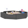 vidaXL Sandbox Grey Solid pine wood 43.7 x 43.7 x 7.9 in Durable