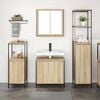 vidaXL Bathroom Furniture Set with Shelf 3 pcs Sonoma oak and Black