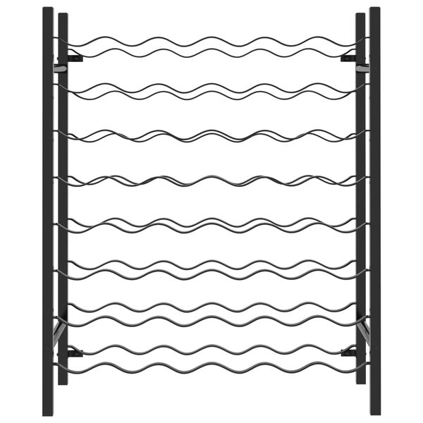 vidaXL Wine Rack for 48 Bottles Black Metal