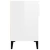 vidaXL Shoe Cabinet High gloss white Engineered wood Medium Shoe Cabinet
