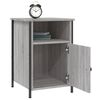 vidaXL Bedside Cabinet Grey Sonoma Engineered wood, Iron Standard