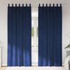 vidaXL Curtains with Curtains 2 pcs Dark blue 55.12 x 88.58 in Velvet